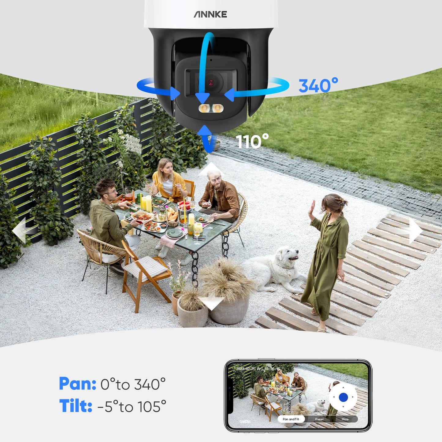 Annke 6MP POE Full Color Camera Outdoor POE Two Way Audio
