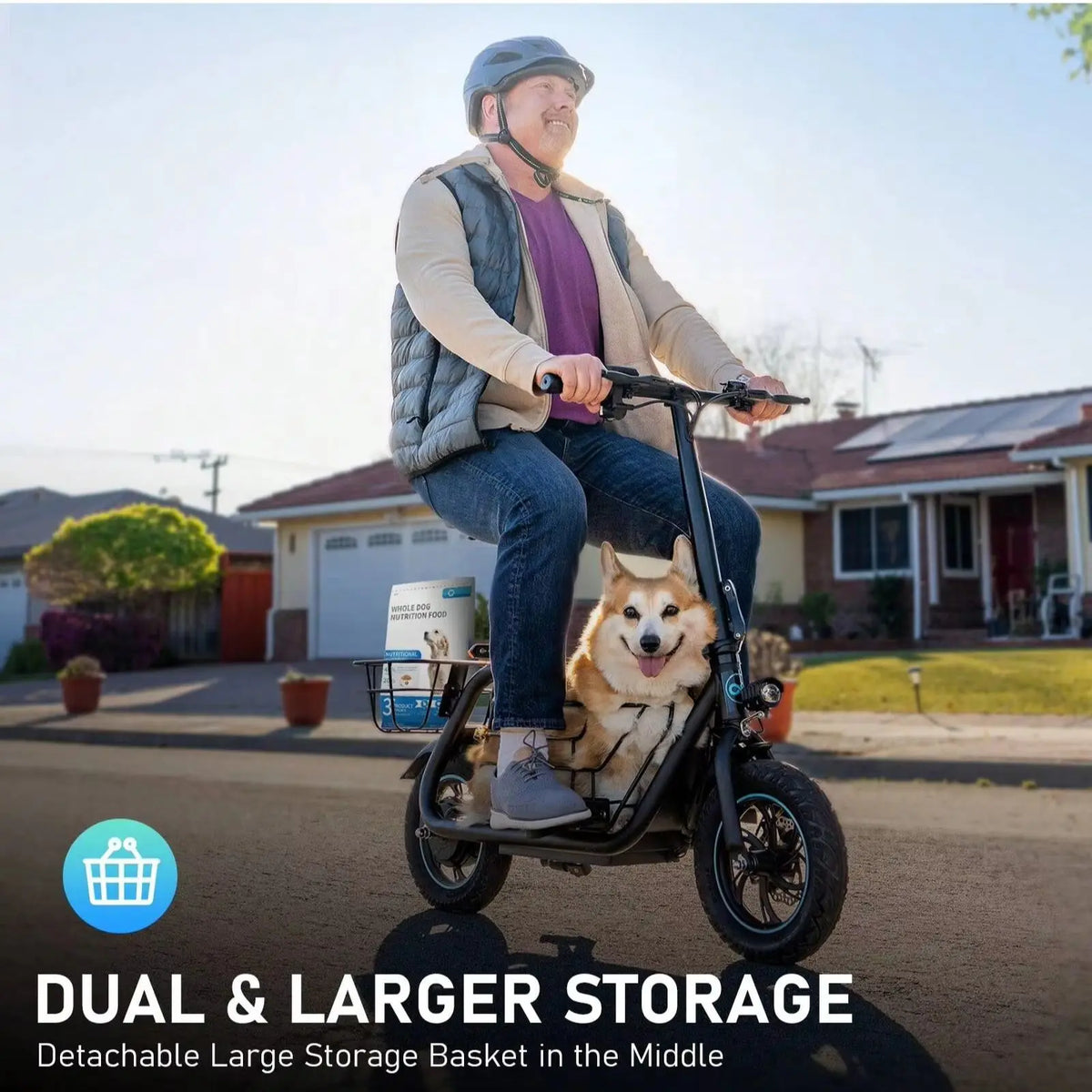 Gyroor Electric Scooter with Basket for Pet