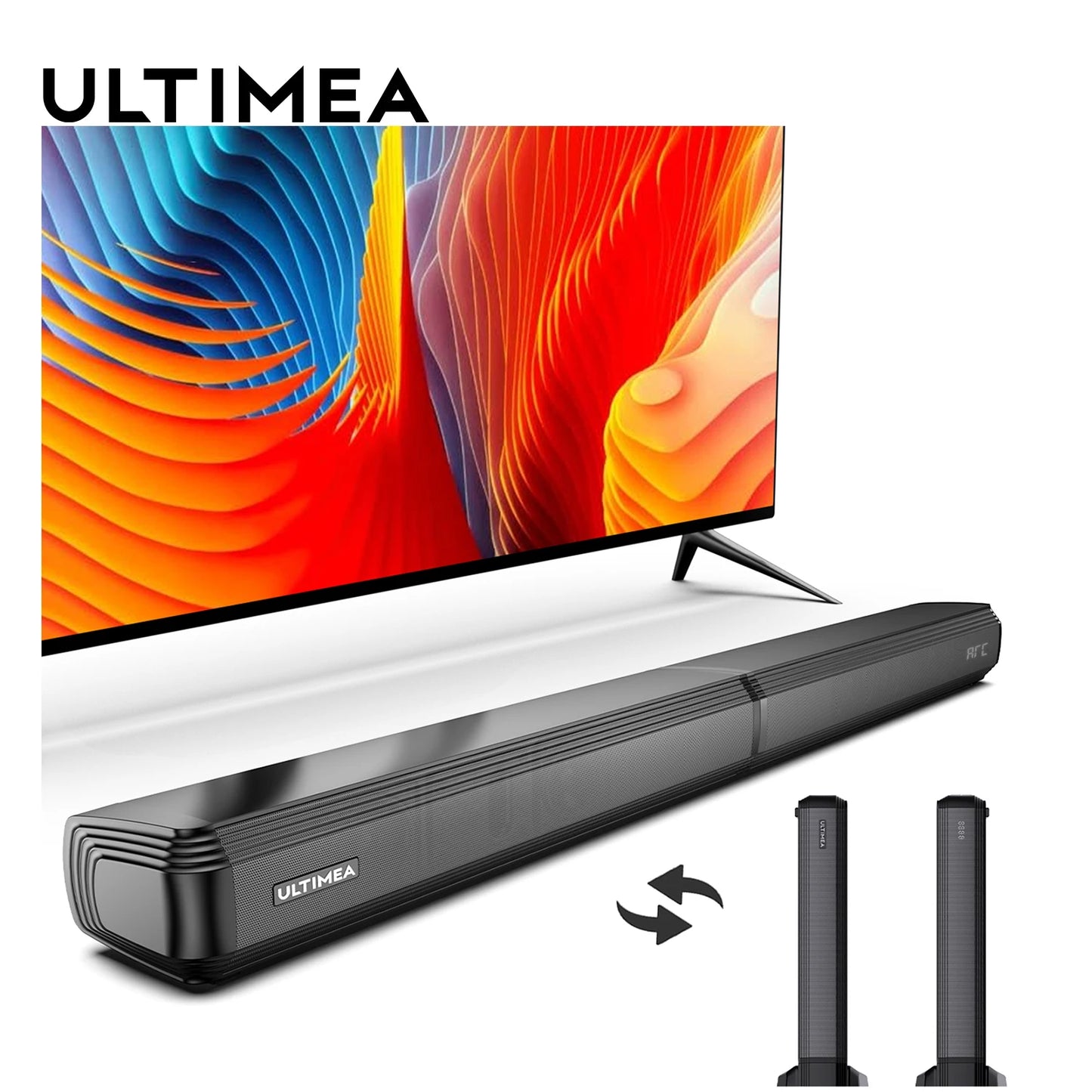 ULTIMEA 2.2ch Soundbar for TV, Peak Power 100W