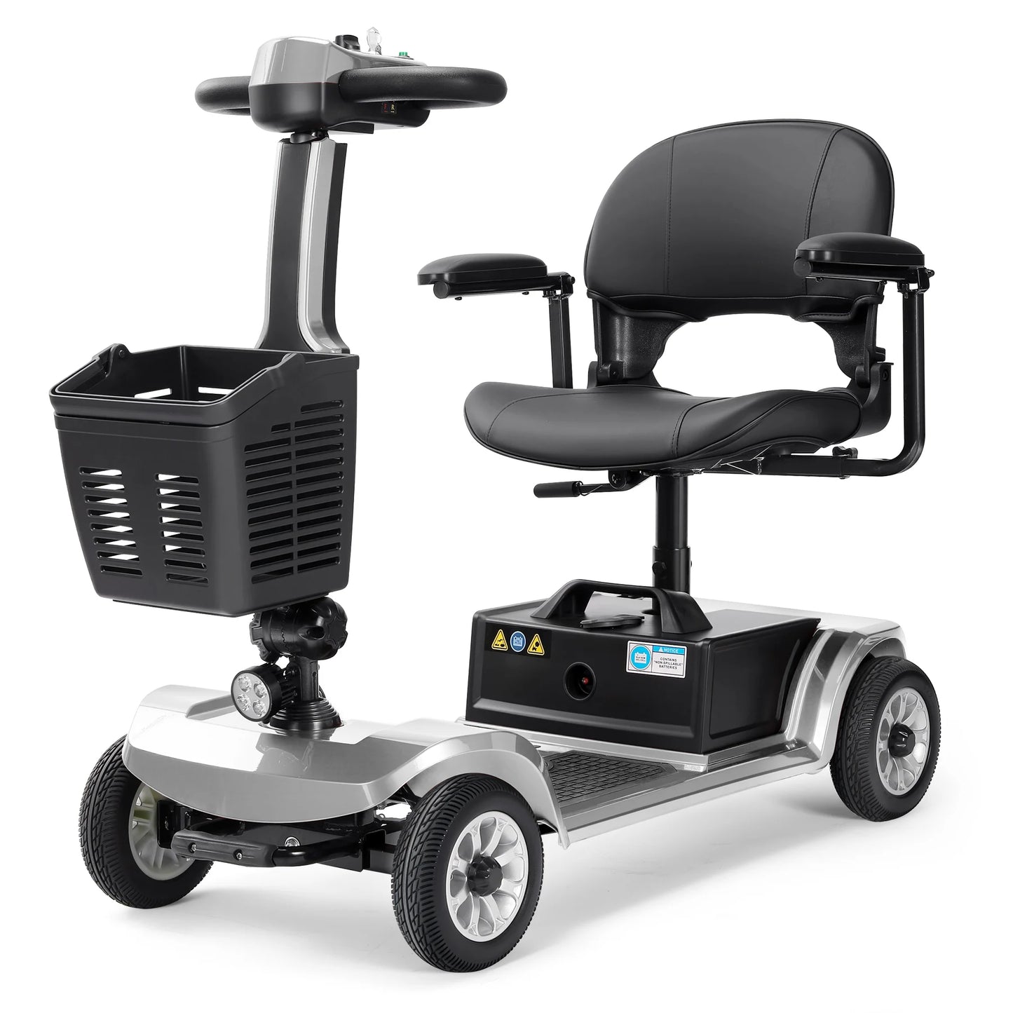 Unificare Silver 12Ah Foldable 4 Wheel Mobility Scooter