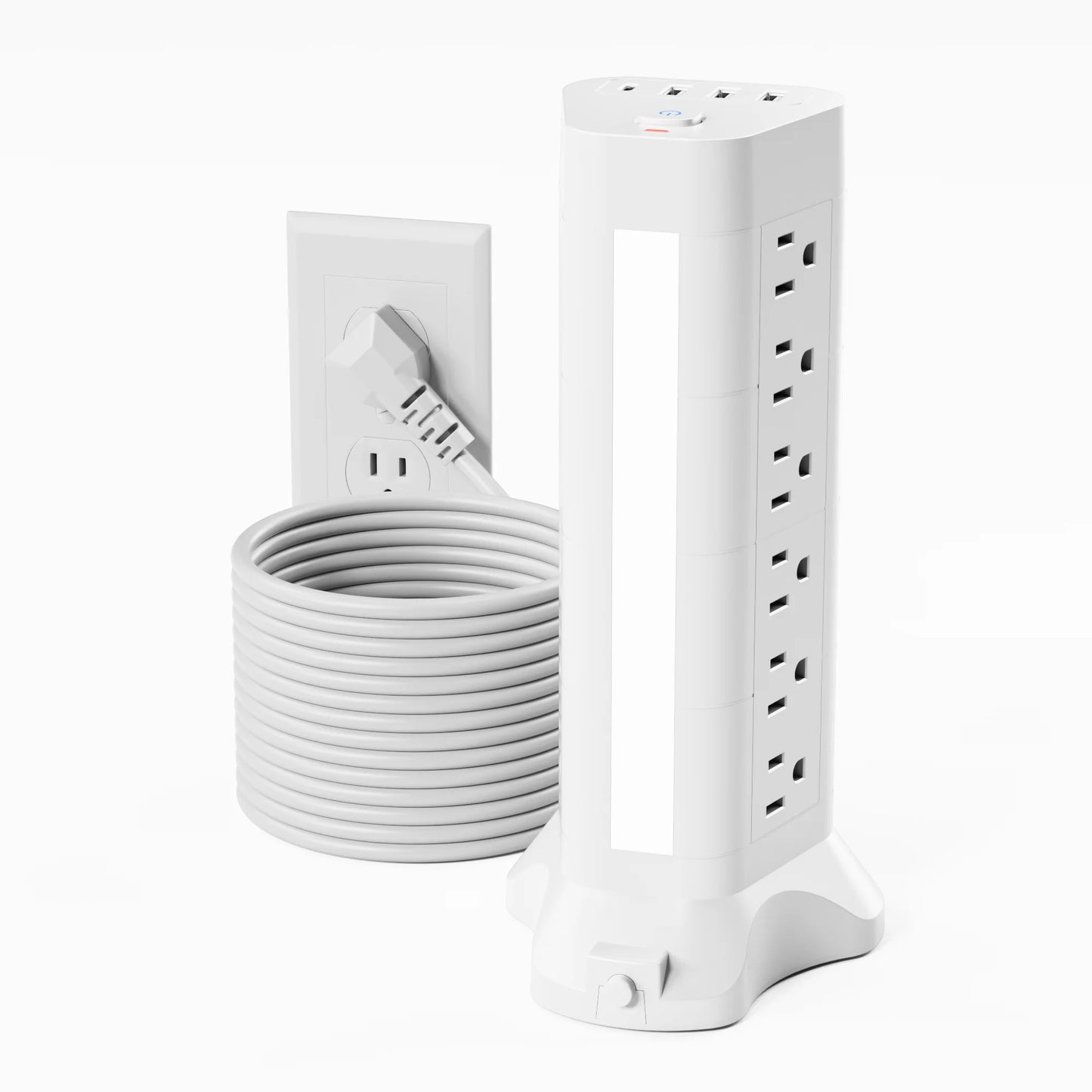 10ft Extension Cord with 18 Outlets & 4 USB Ports