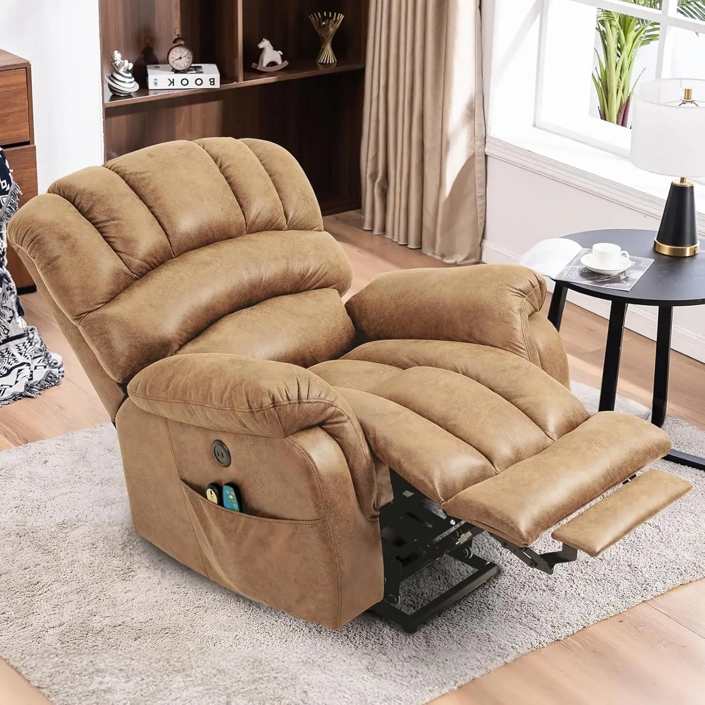 Large Power Lift Electric Recliner Chair with Extended Footrest