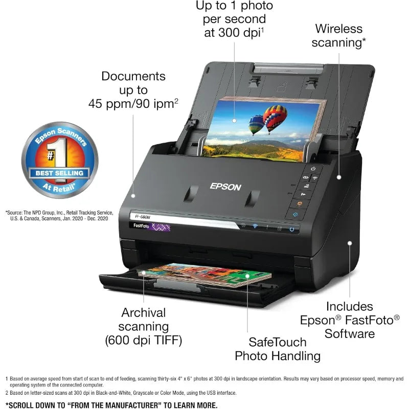 Epson FastFoto FF-680W Wireless High-Speed Scanning System