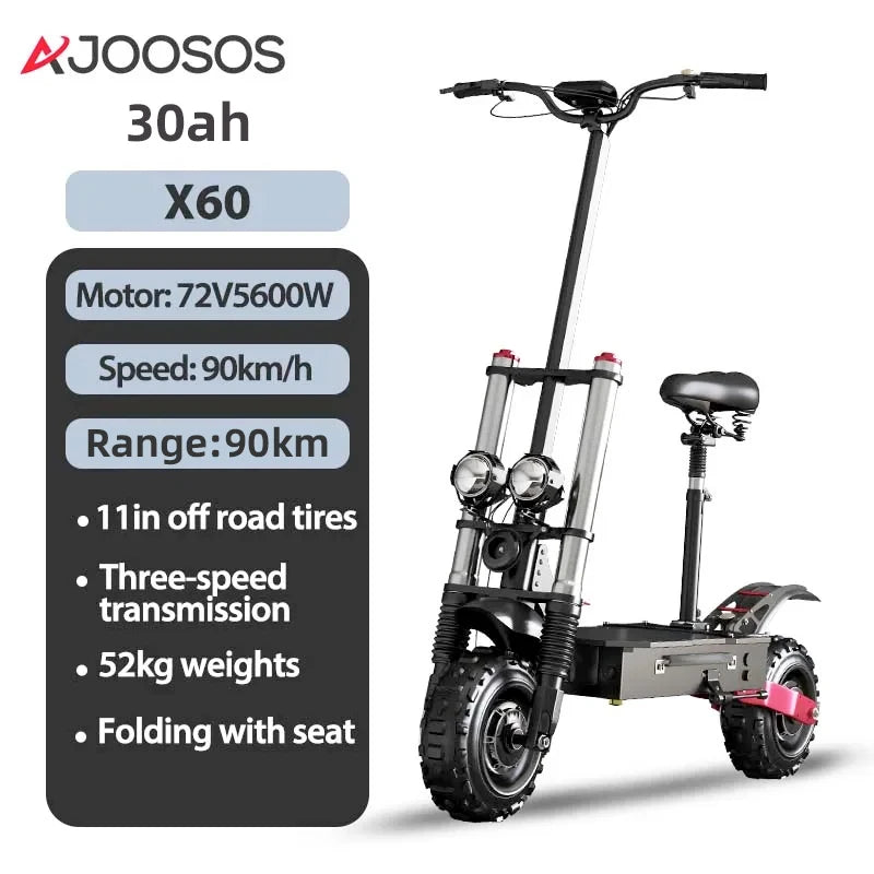 AJOOSOS 2024 X60 X700 X500 Electric Scooter 2400W-5600W Dual Motor Electric