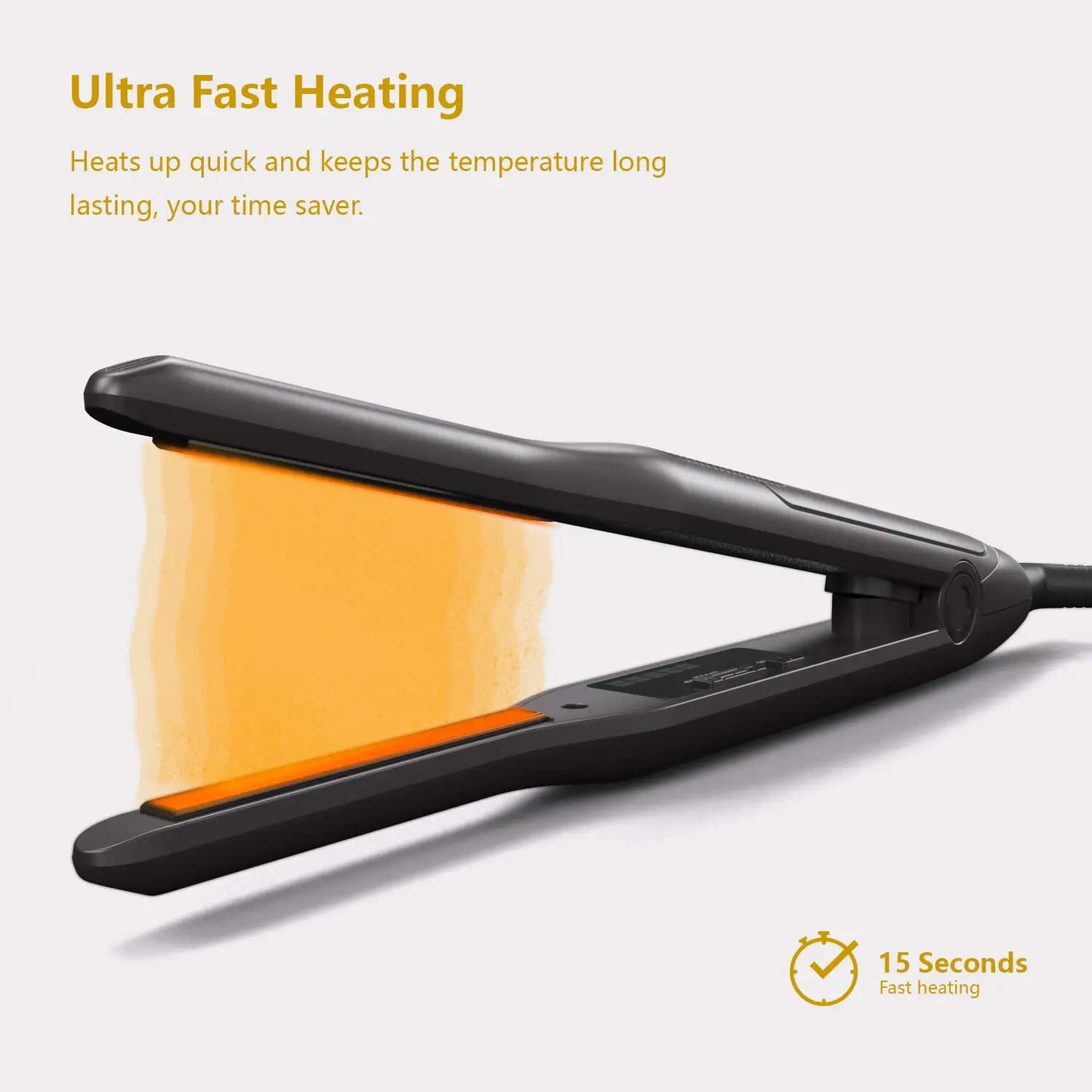 KIPOZI Titanium Small Hair Straightener Short Hair Pixie Cut