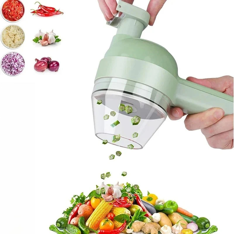 VIE LENTE 4In1 Electric Vegetable Cutter Set Handheld