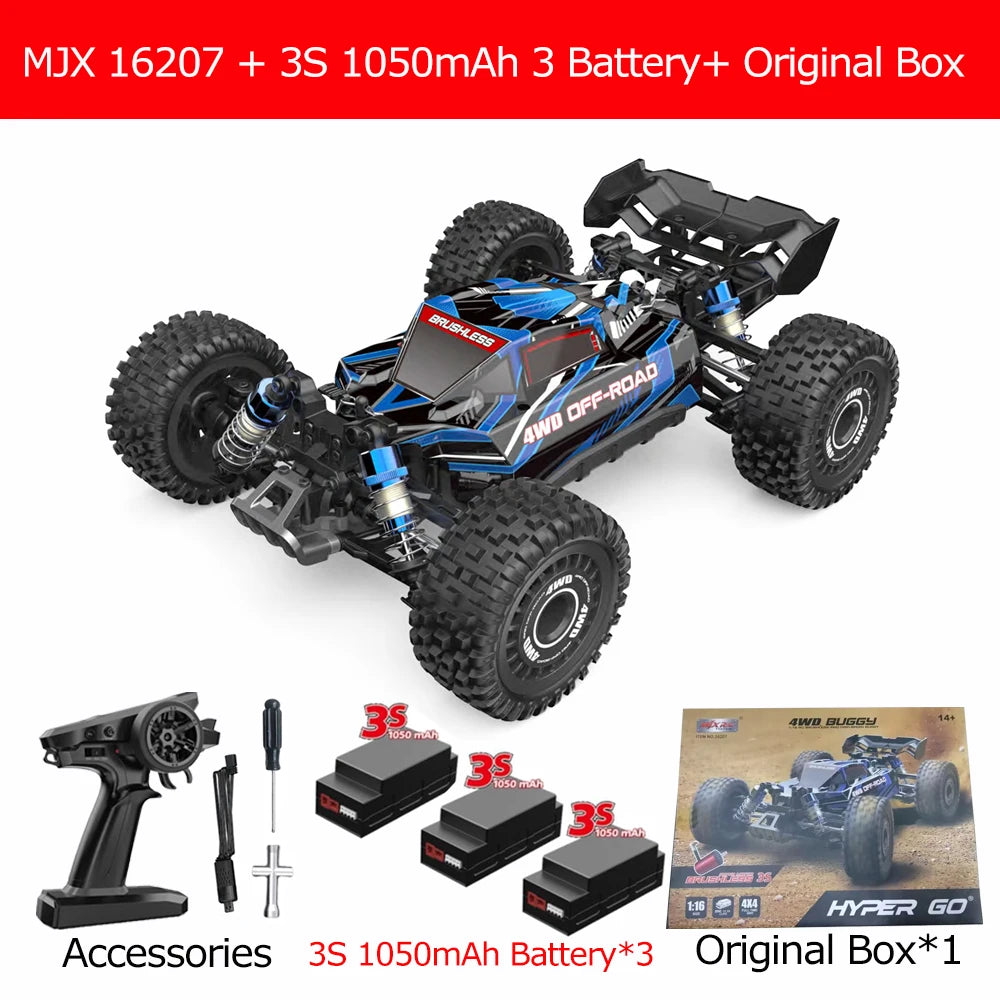 HYPER GO MJX 16207 1/16 RC Car Brushless 2.4G 4WD Racing Car