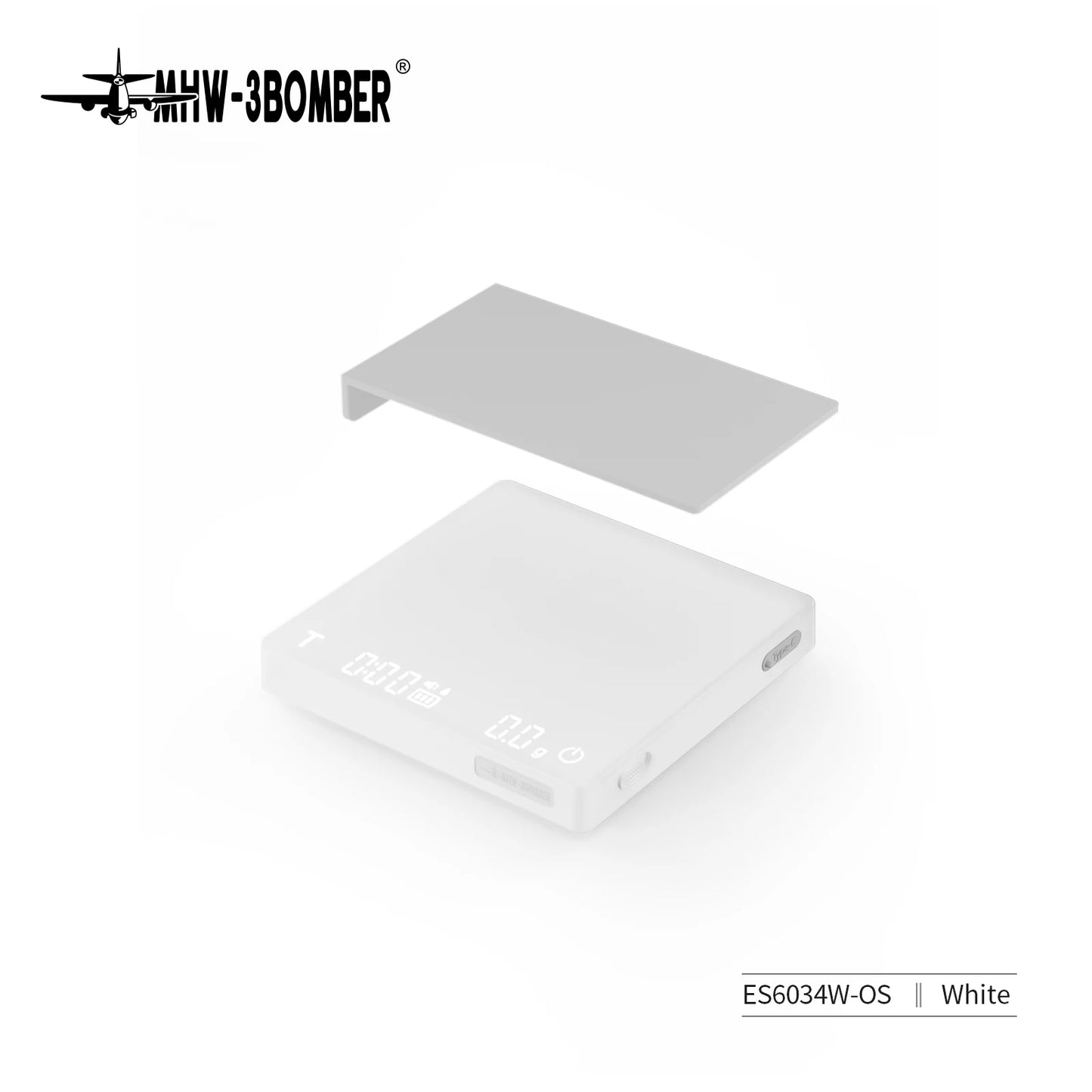 MHW-3BOMBER Coffee Scale Rechargeable, Digital Kitchen Scale