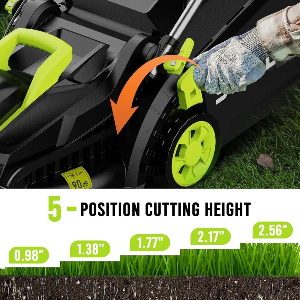 STEELITE 13-Inch Cordless Lawn Mower, 21V 4.0Ah Electric Mower
