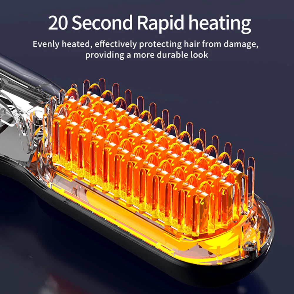 Hailicare Electric Hair Brush, Cordless Hair Straightener Brush