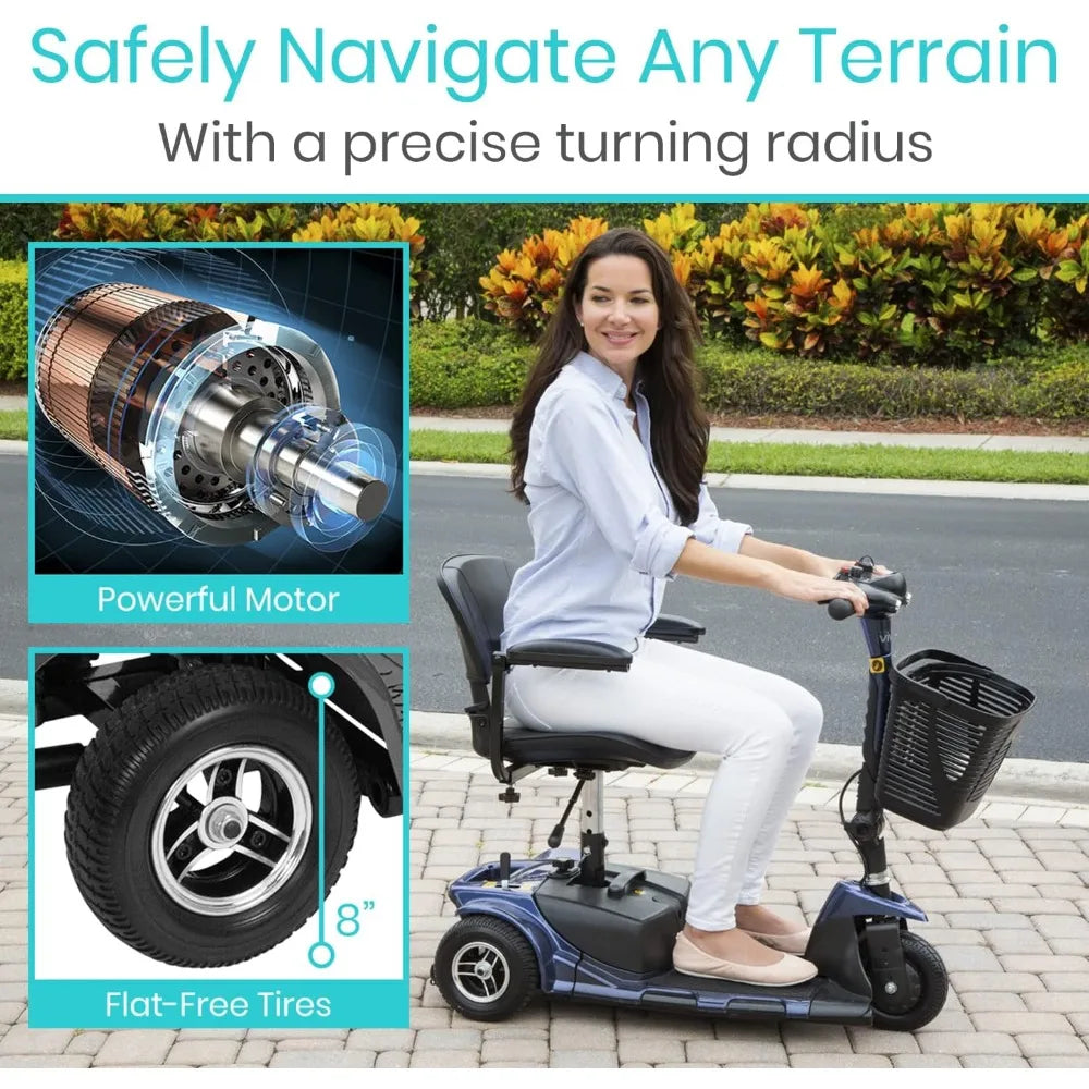 VIVE 3 Wheel Mobility Scooter - Electric Powered Mobile Wheelchair