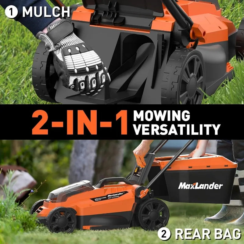 Maxlander Lawn Mowers,13Inch Electric Lawn Mower Cordless