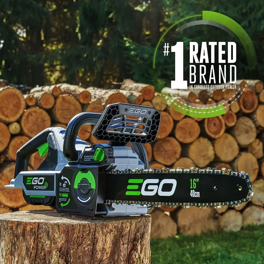 EGO Chain Saw, 16\u201d Battery Powered Chainsaw, Electric Cordless