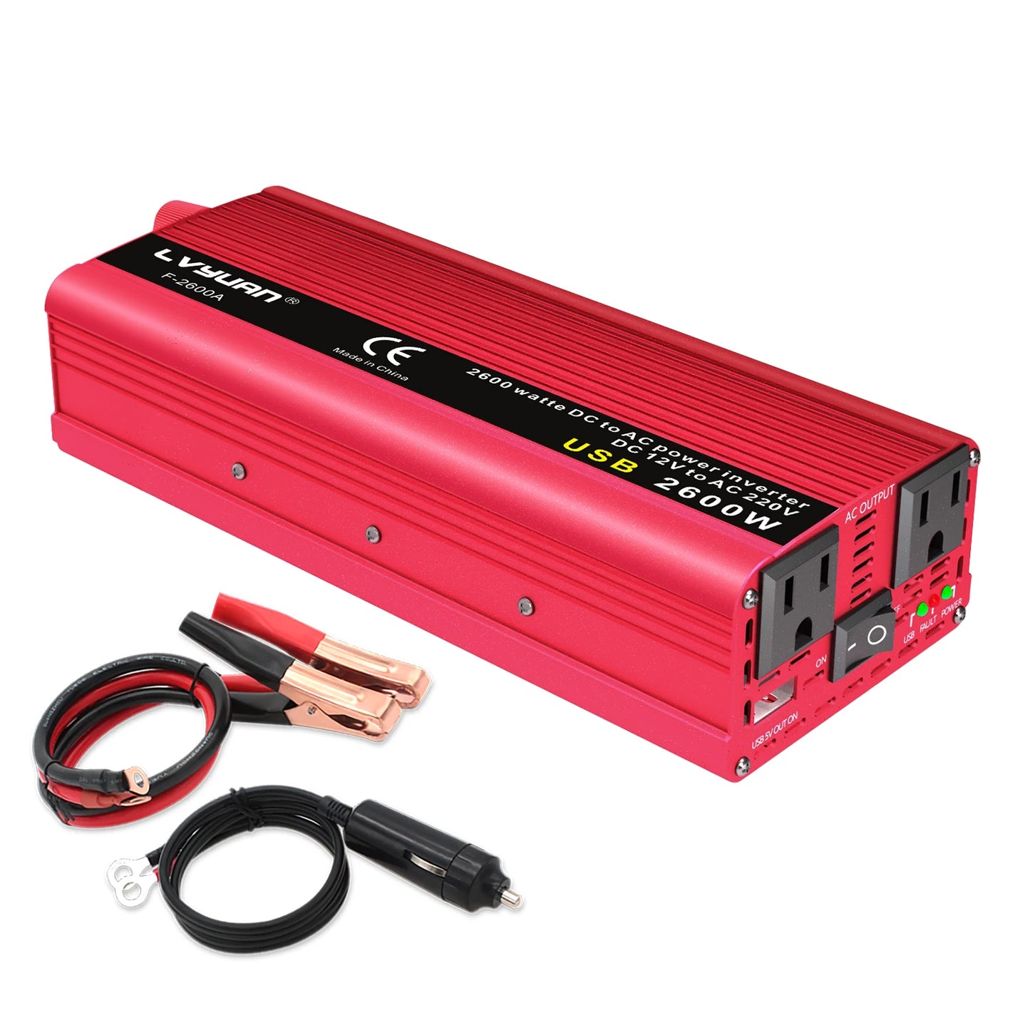 Foval AC110V Power Inverter DC/AC 12V to 120V Car Inverter