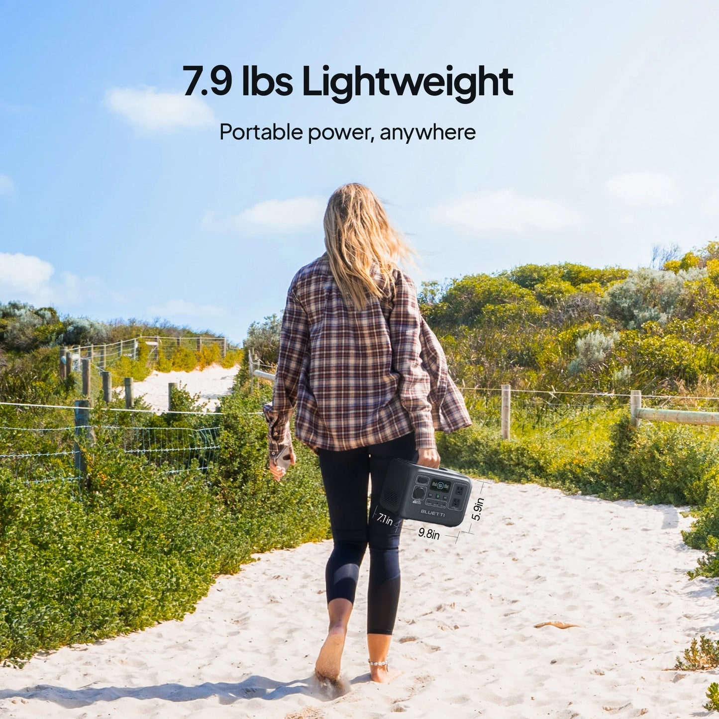 BLUETTI AC2A 300W 204Wh Portable Power Station LiFePO4 Battery