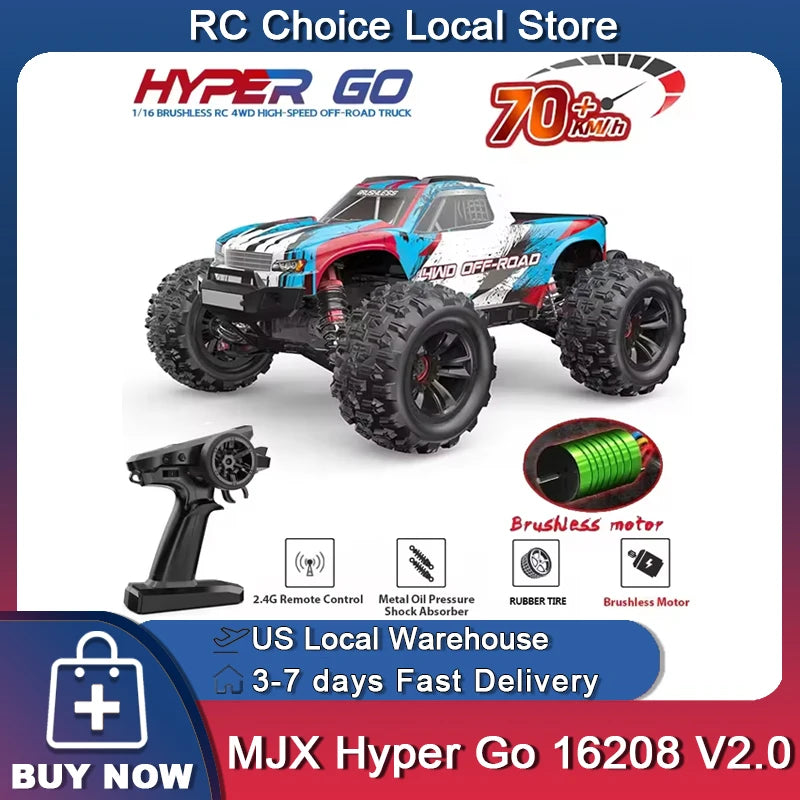 MJX 16208 V2.0 1/16 RC Cars 4WD Off-Road Racing Truck Brushless