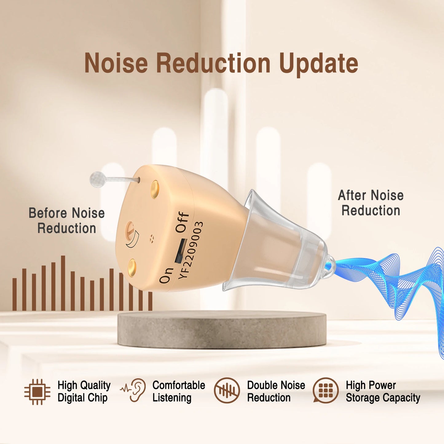 CHOSGO Hearing Aids Rechargeable With Noise Cancelling