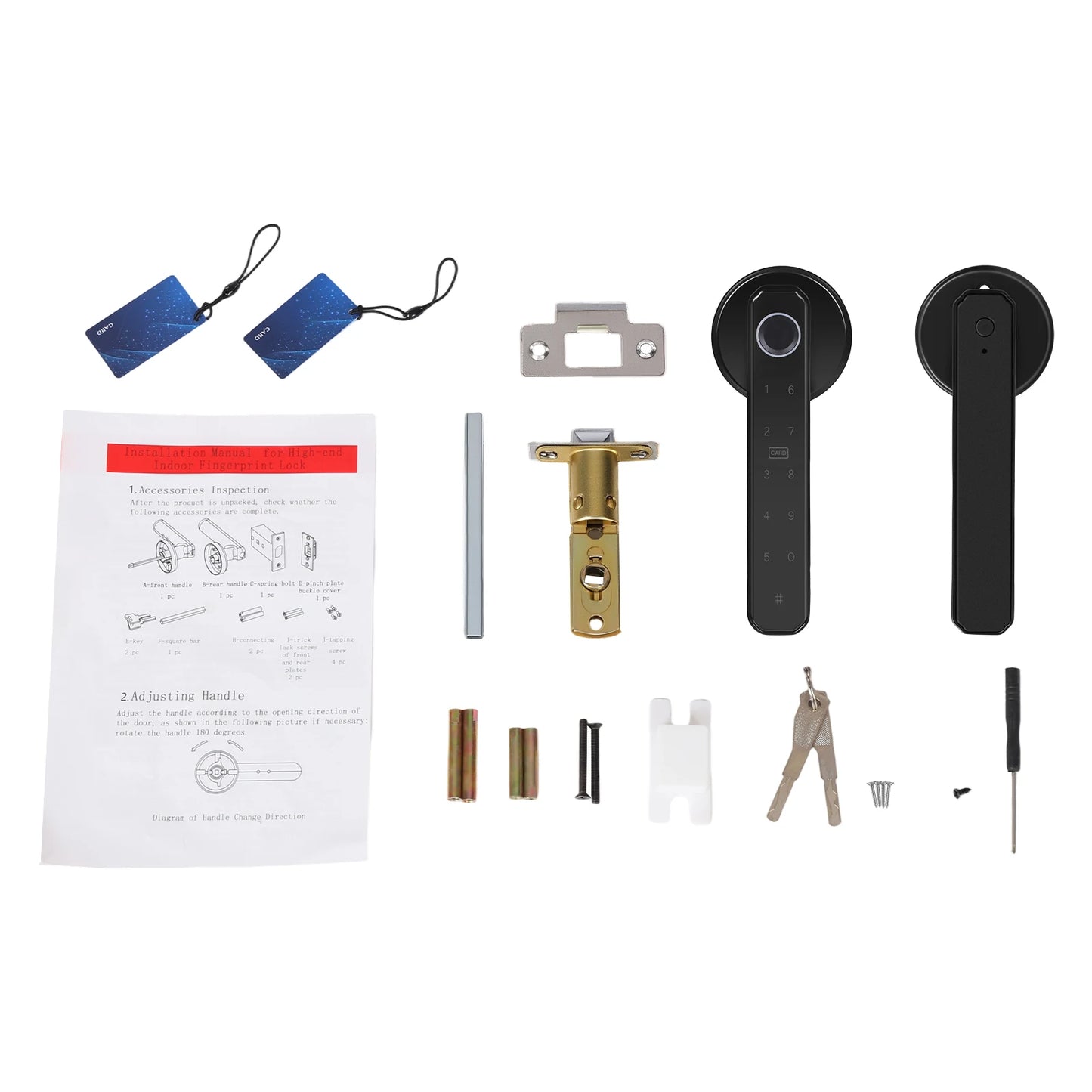 Smart Door Handle Lock Fingerprint Password