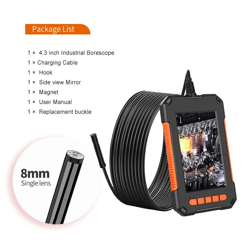 GUANMOU 4.3 '' IPS Endoscope Camera 1080P