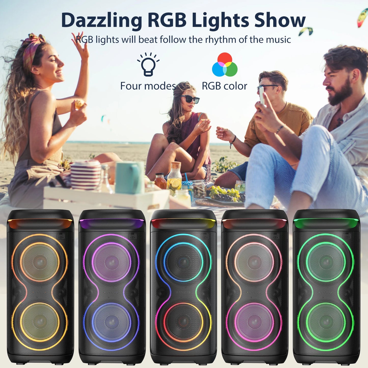 JYX Large Party Speaker, Wireless Bluetooth Speaker