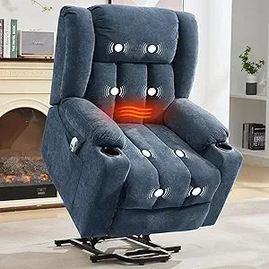Power Lift Recliner Chair for Seniors, Lift Chair Recliners with Massage & Heat