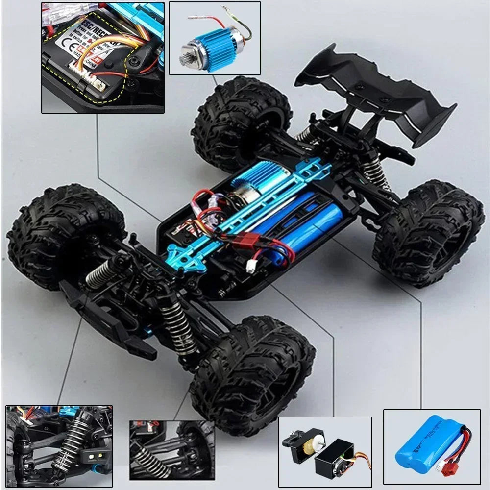 WLtoys 1:16 Scale Large RC Car 50km/h High Speed 4WD Children Toy