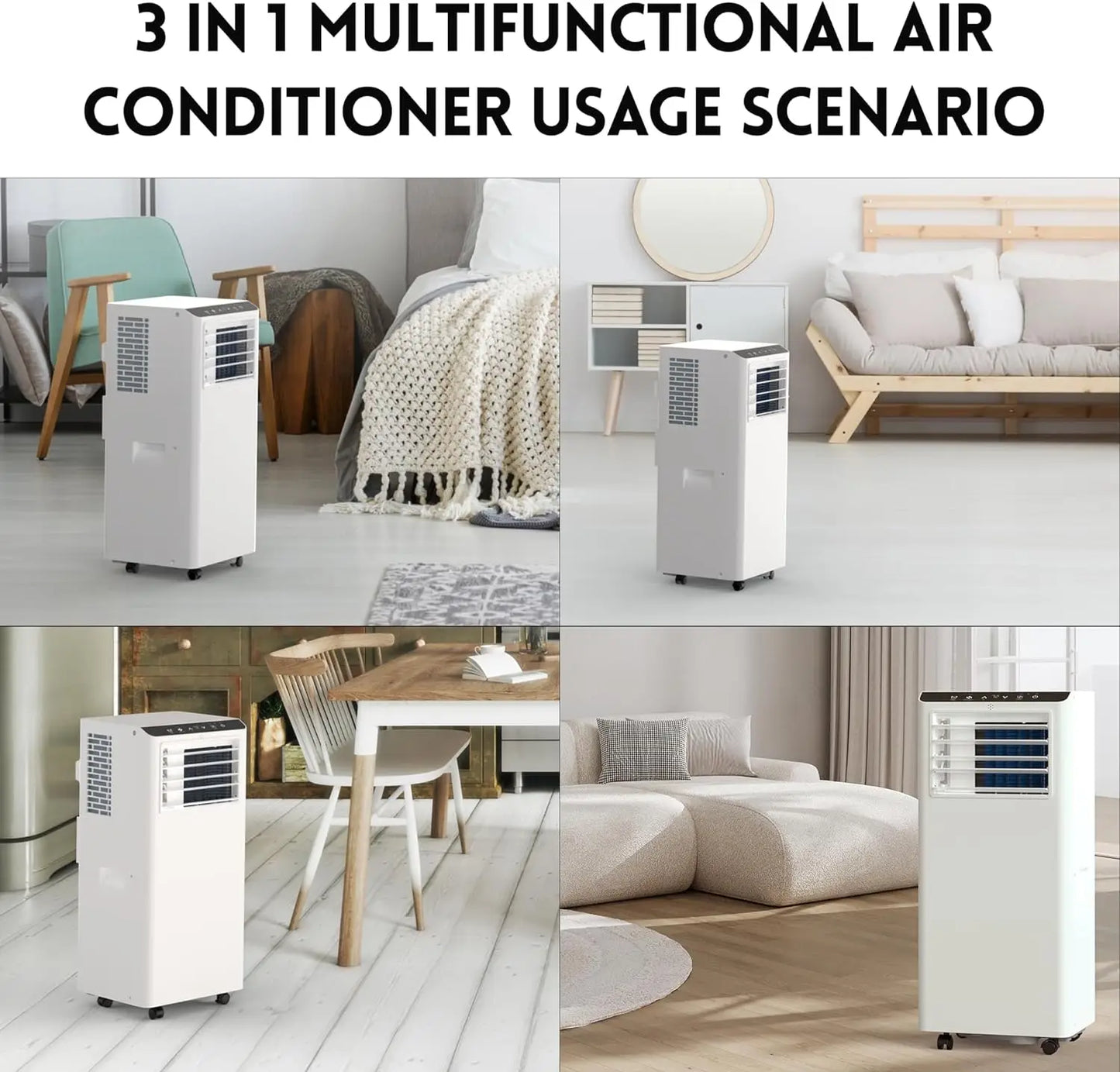 ACEKOOL 8500 BTU Portable Air Conditioner with LCD Display