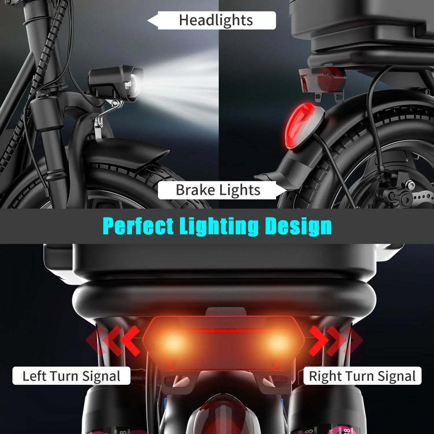 Folding electric scooter with trunk, 500W motor (peak 650W), 48V15AH, 20MPH