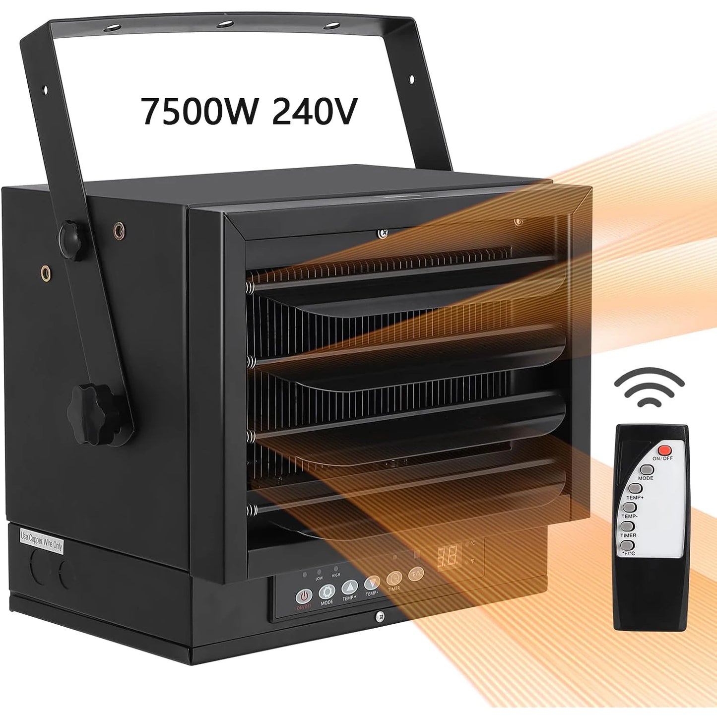 Adoolla Electric Garage Heater, 5000/7500 Watt 240 Volt