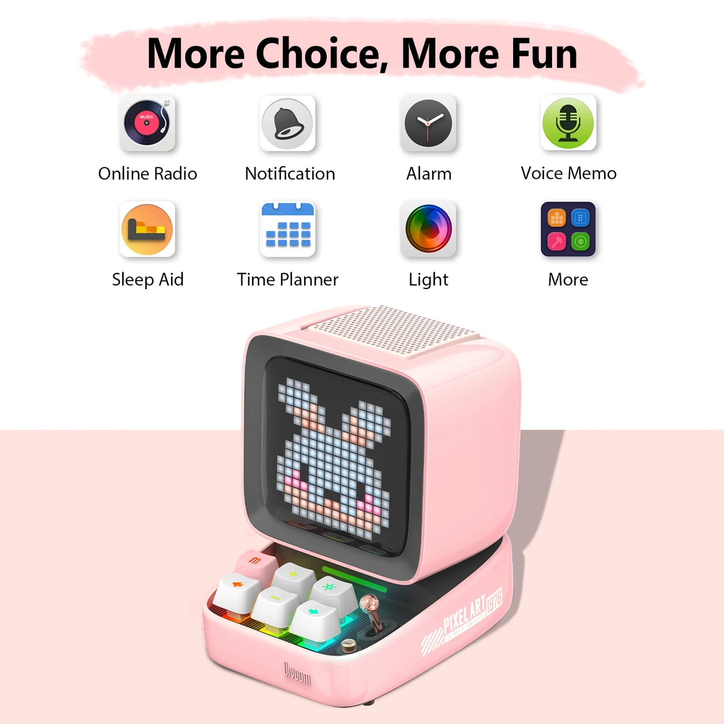 Divoom Ditoo-Pro Retro Pixel Art Bluetooth Portable Speaker