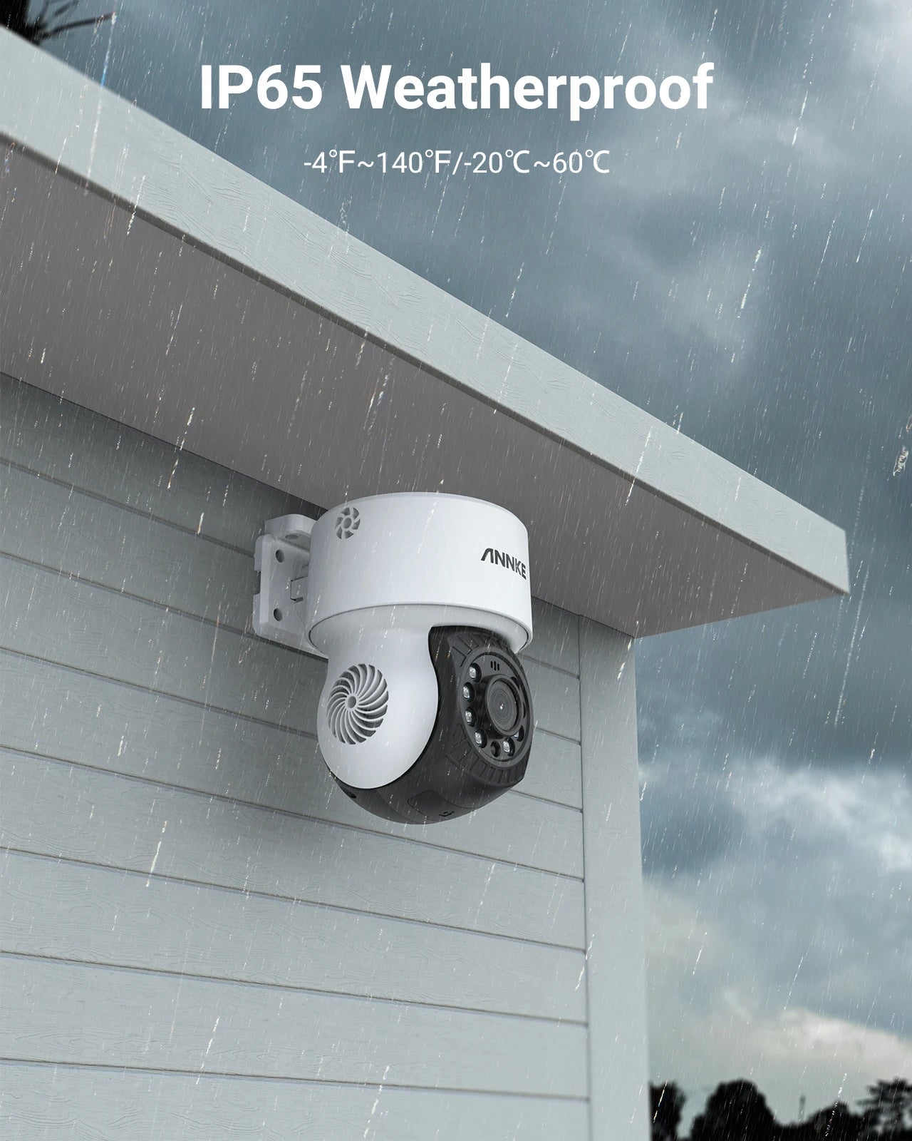 ANNKE 1080P HD Wired CCTV bullet PT Camera Night Vision with Auto IR-Cut IP65 Weatherproof Digital WDR 2MP Security Cameras