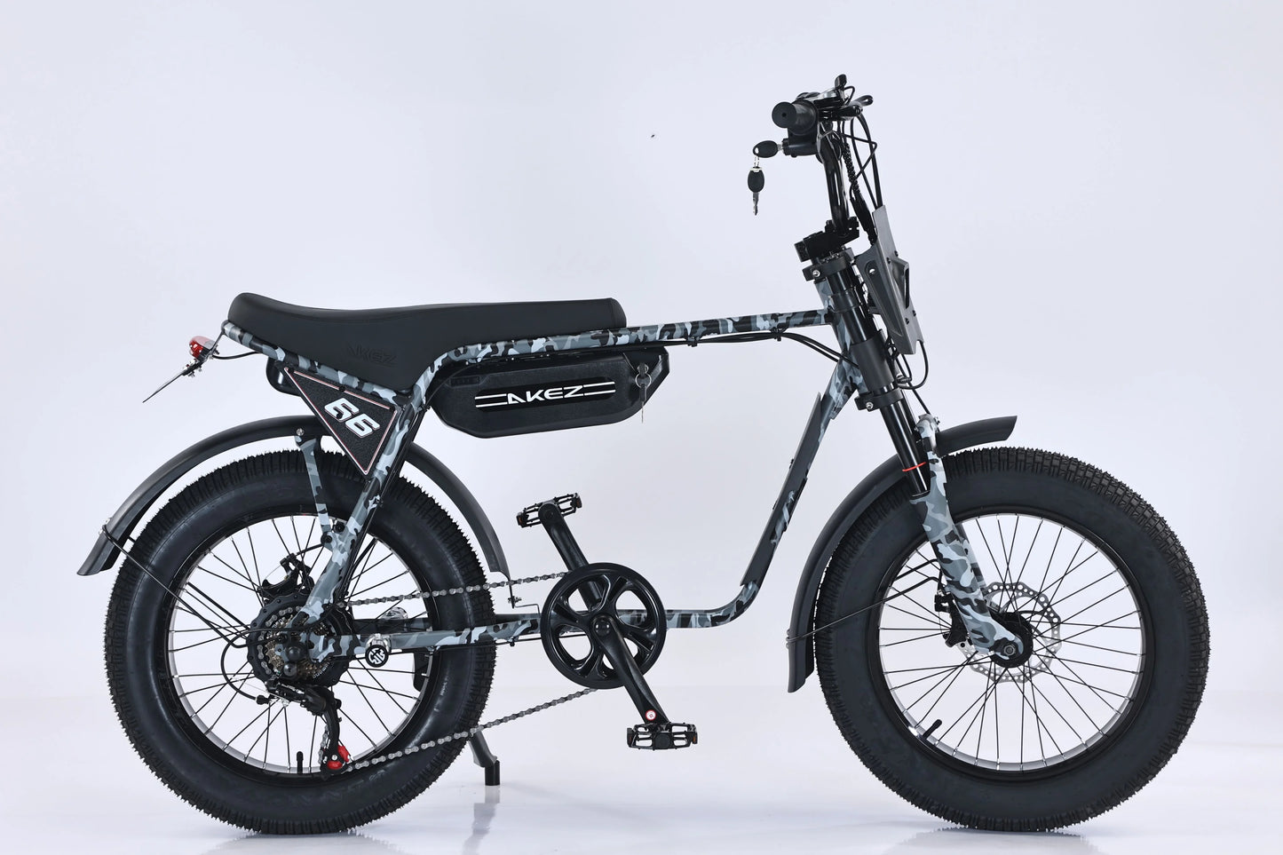 E-bike AKEZ-ZX 750W motor 48V 13AH battery, 20-inch fat tires