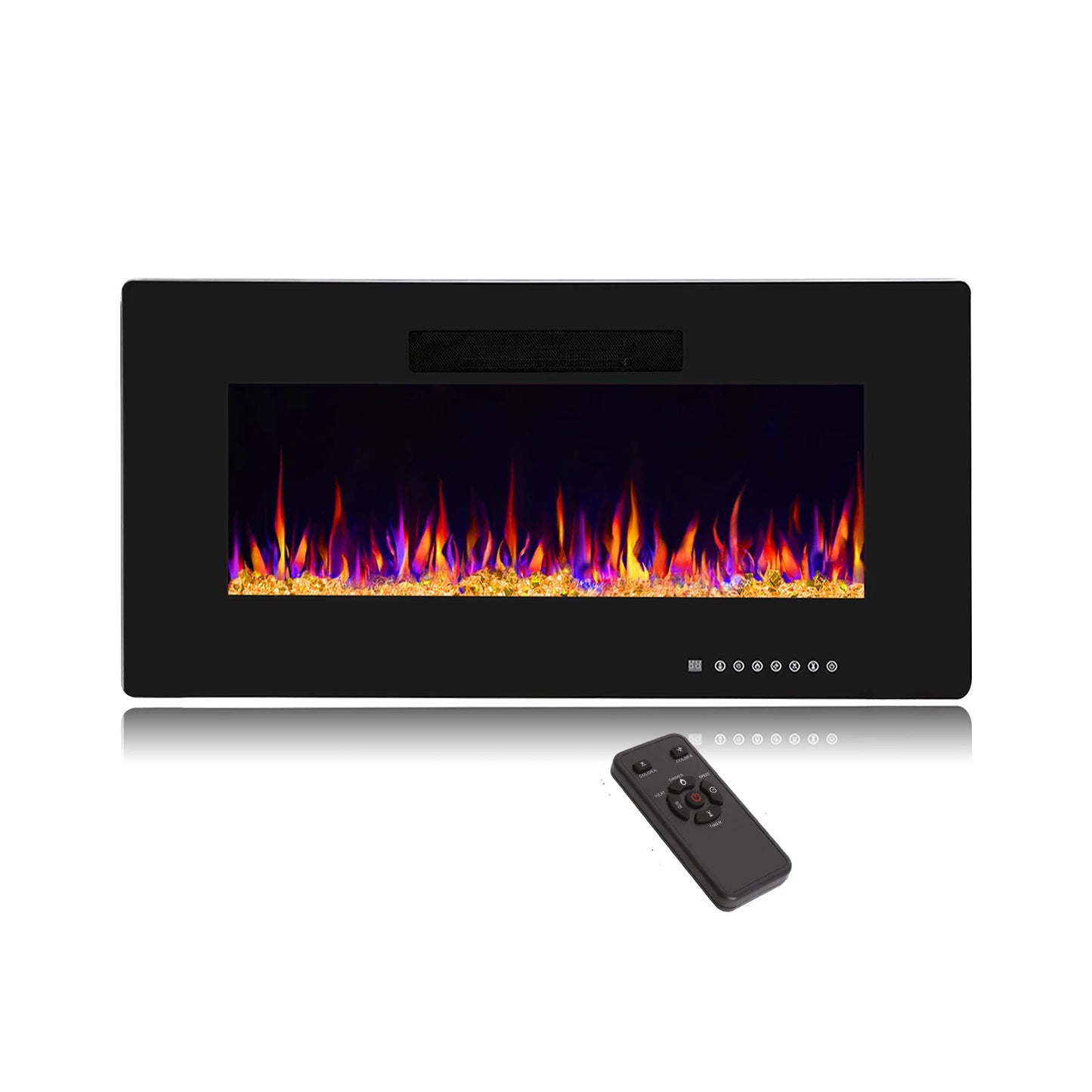 36" Recessed & Wall Mounted Electric Fireplace, Ultra thin & Low Noise