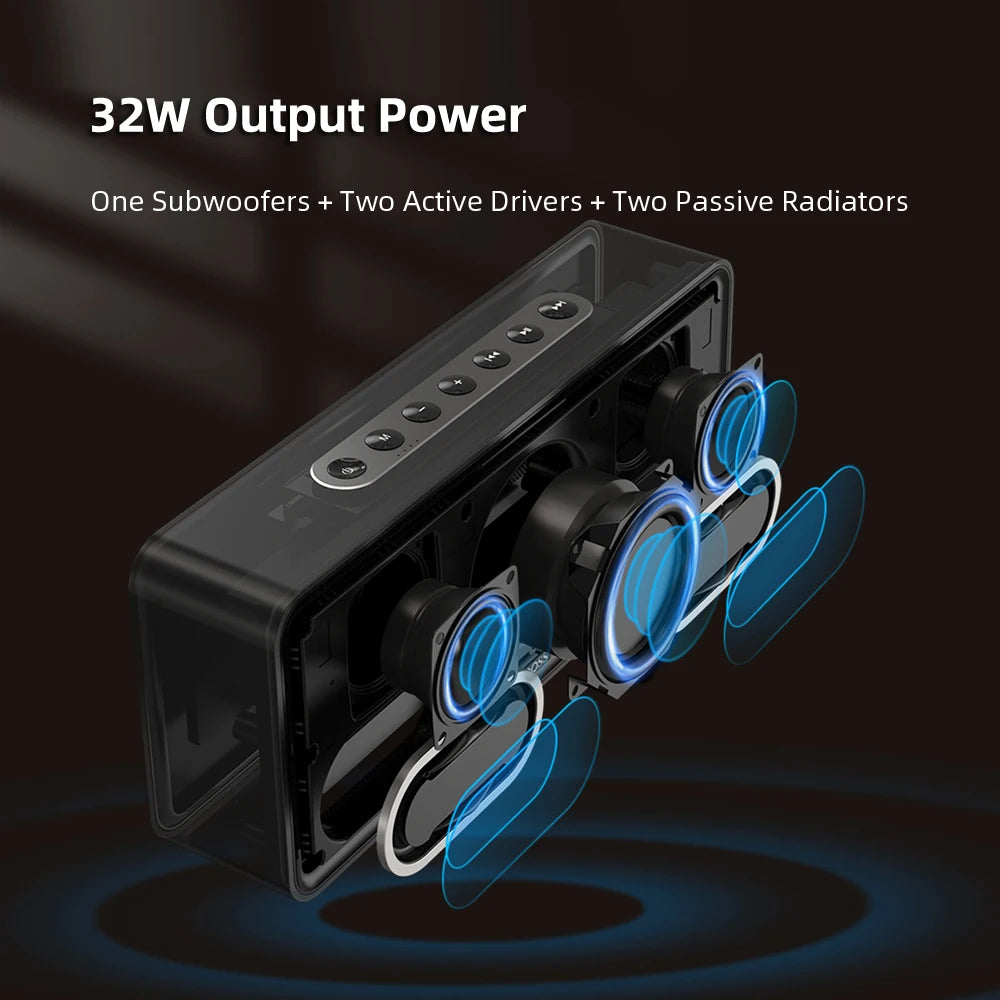 DOSS Wireless Speaker Bluetooth BT 5.0 SoundBox XL Powerful 32W Stereo Bass Subwoofer Music Sound Box TWS Portable Home Speakers