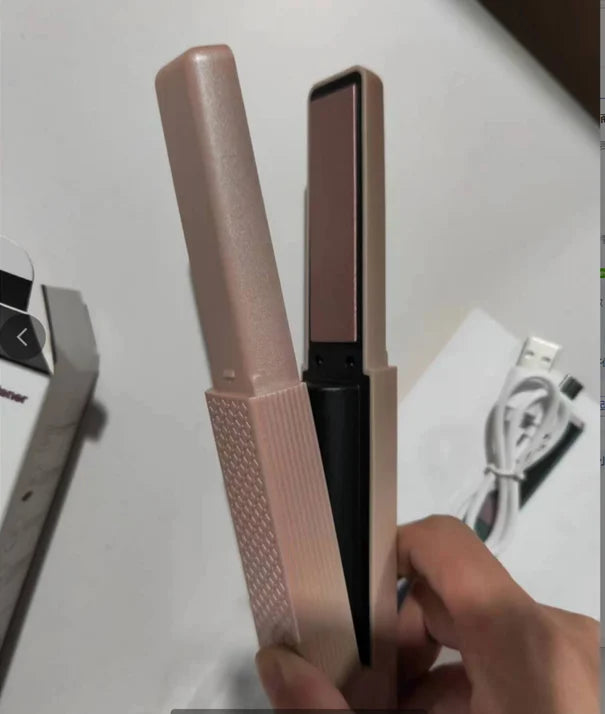 Mini Hair Straightener Cordless USB Ceramics Hair Curler