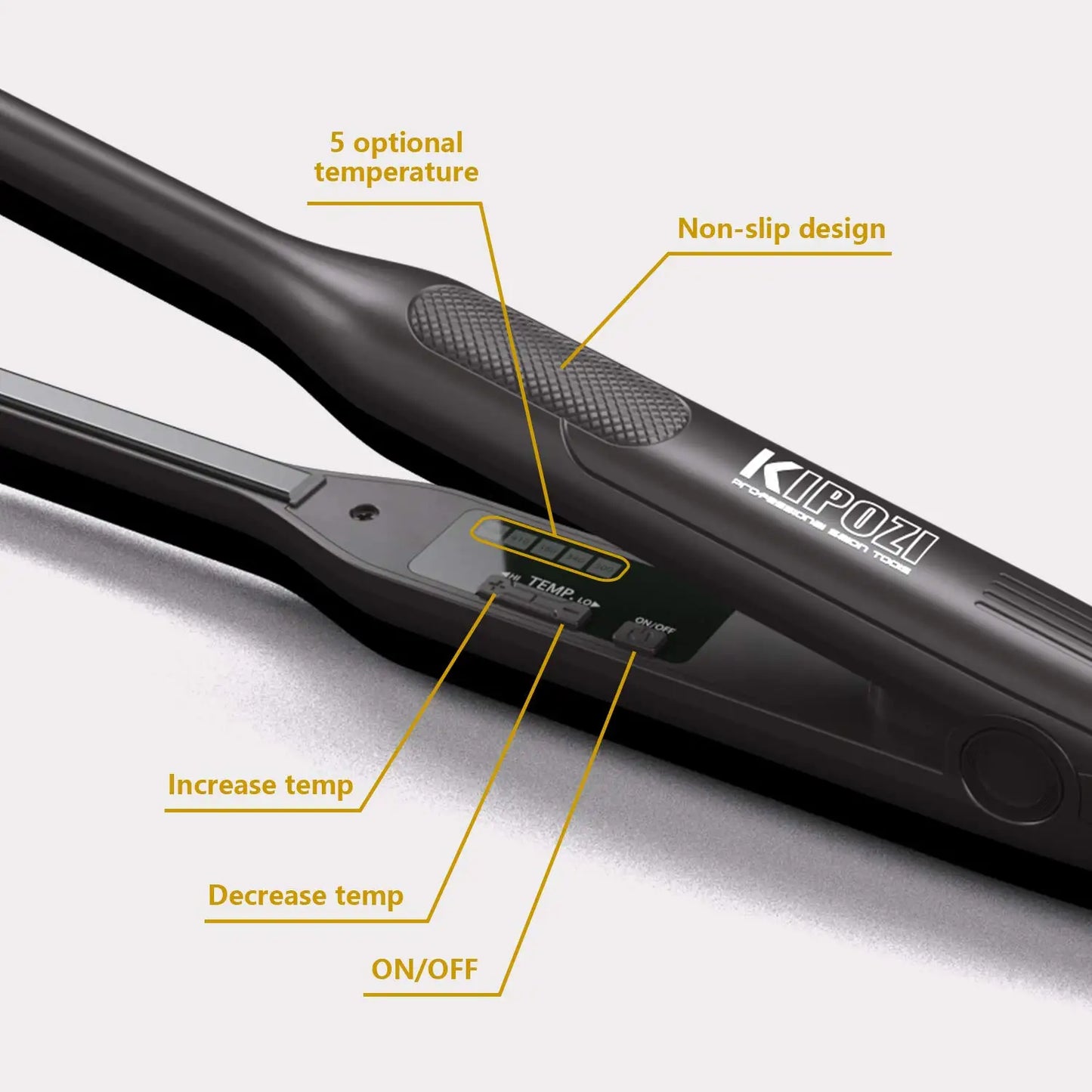 KIPOZI Titanium Small Hair Straightener Short Hair Pixie Cut