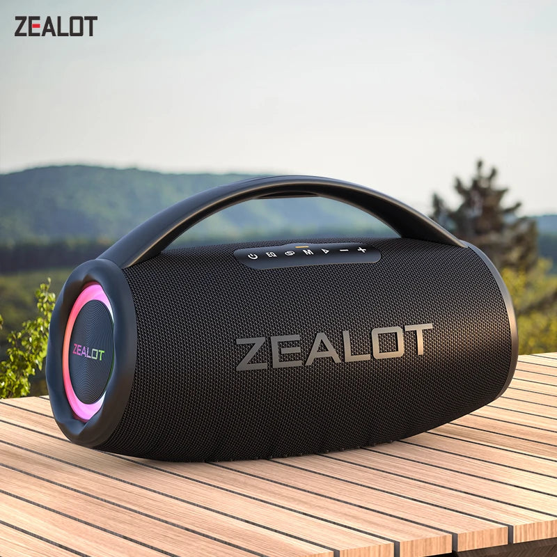 Zealot-S97 80W High Power Bluetooth Speaker Portable RGB c