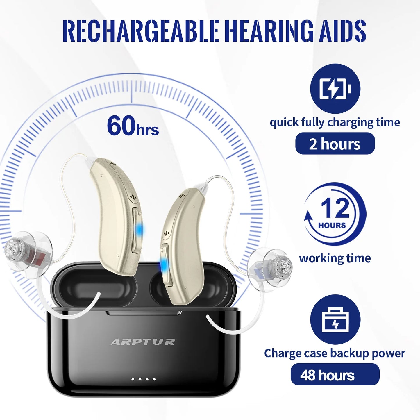 Bluetooth Hearing Aids Rechargeable