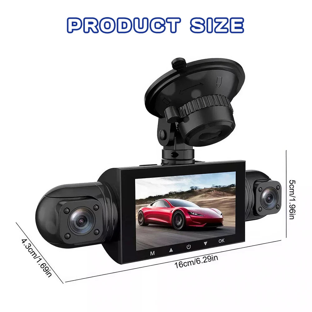 Marzony 3.0″ IPS 360° Dash Camera HD 1080P 4Lens