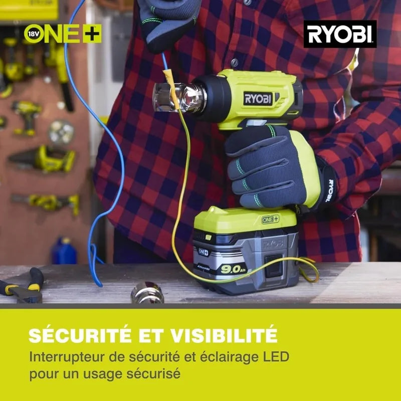 Ryobi R18HG-0 Heat gun Battery 18V ONE+ 470°C (878°F) 170lt/min (Body only)
