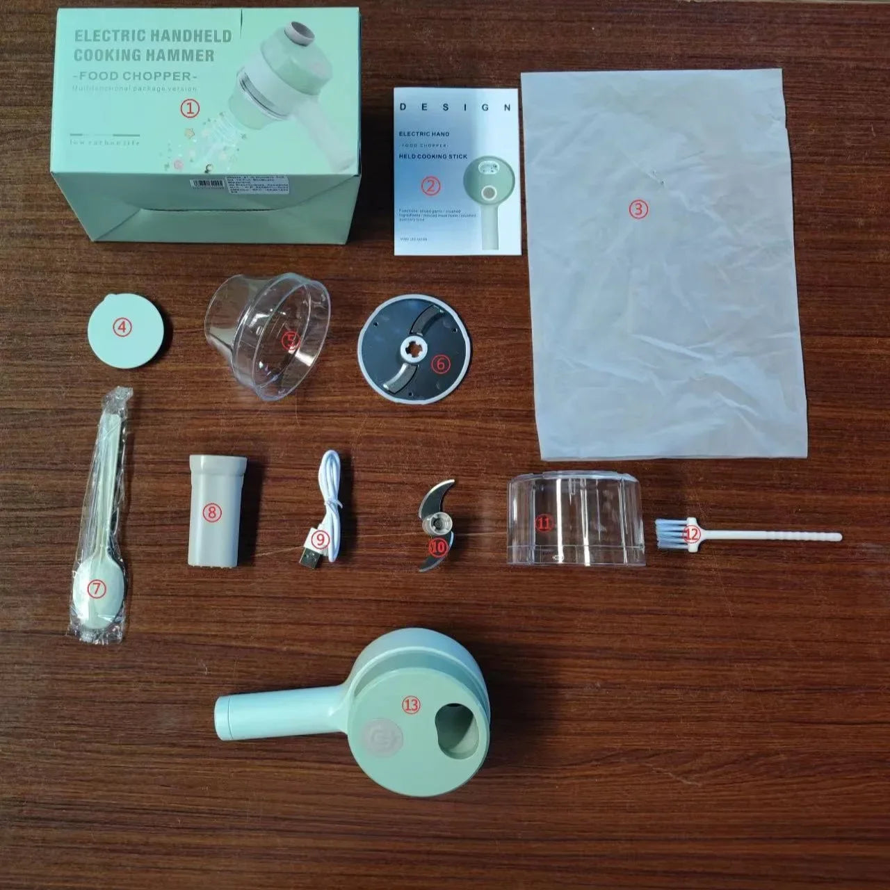 VIE LENTE 4In1 Electric Vegetable Cutter Set Handheld