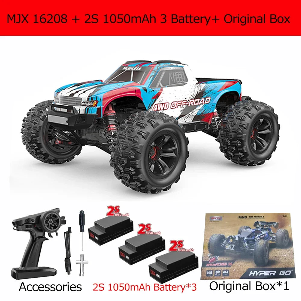 MJX 16208 V2.0 1/16 RC Cars 4WD Off-Road Racing Truck Brushless