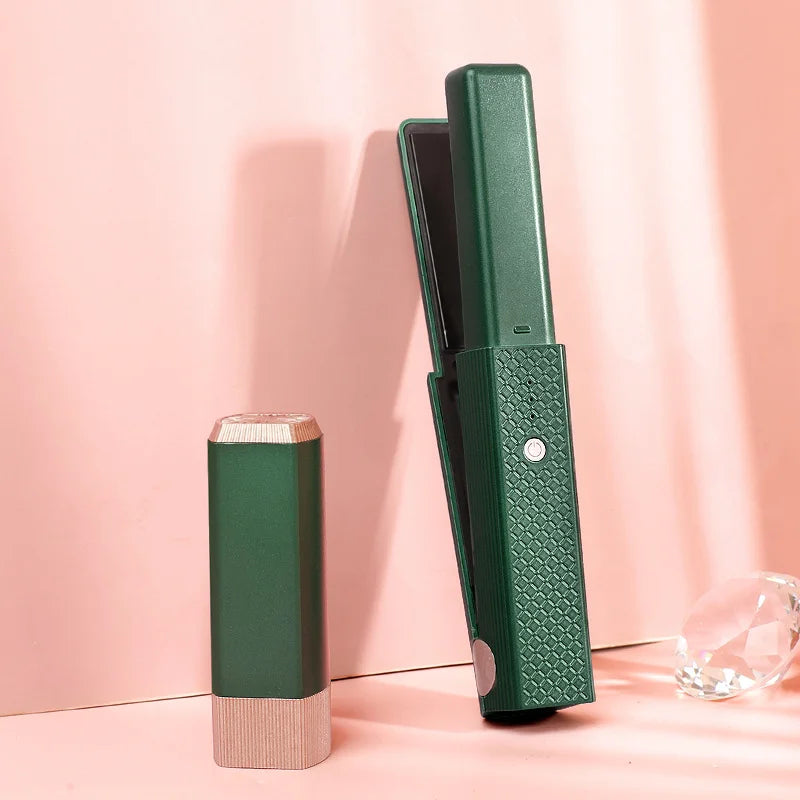 Mini Hair Straightener Cordless USB Ceramics Hair Curler
