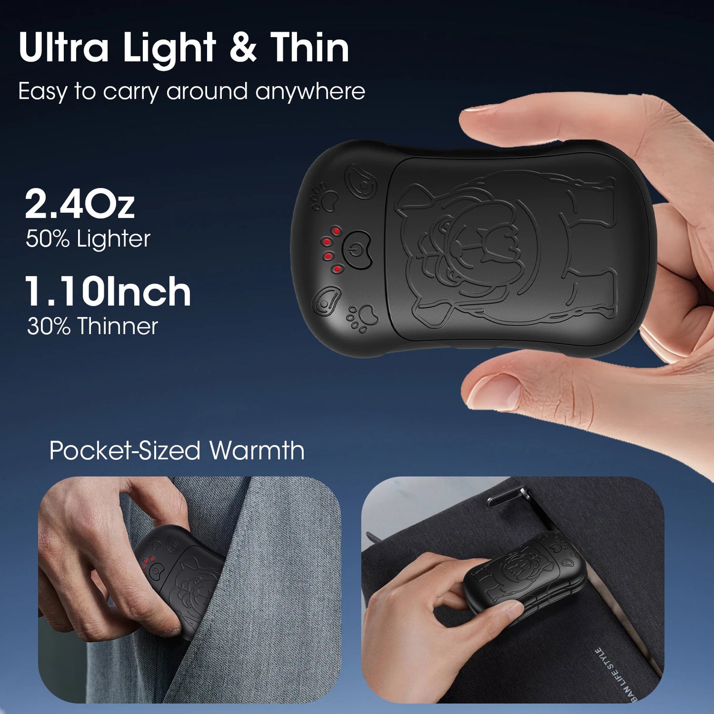 Hand Warmers Rechargeable 2 Pack Strong Magnetic