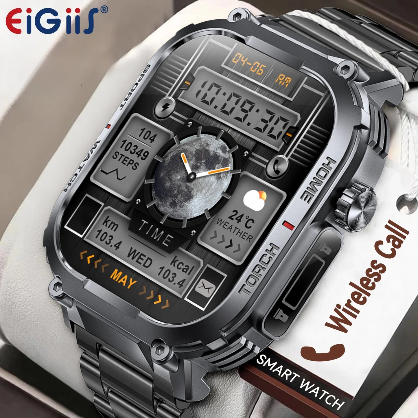 EIGIIS Smart Watch Men 3ATM Waterproof Wireless Calls