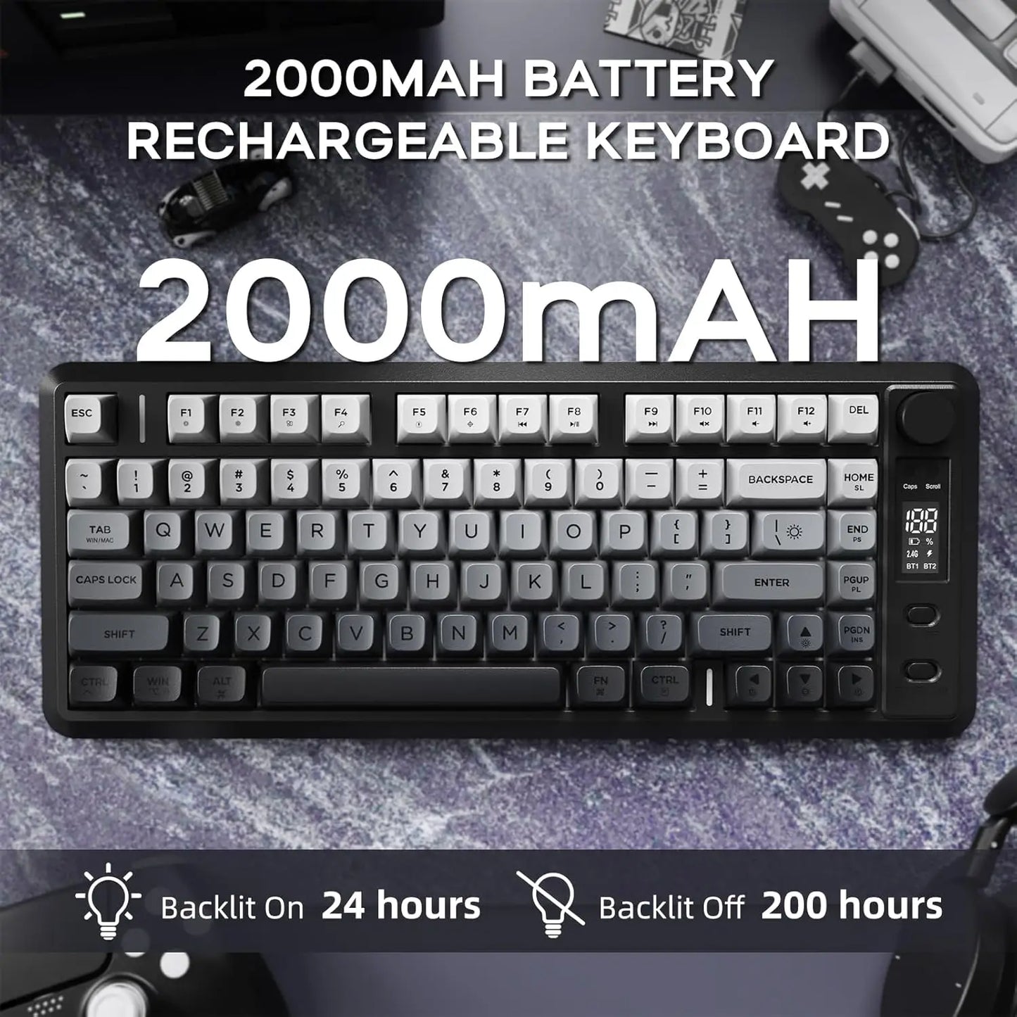 ATTACK SHARK M75 Wireless Membrane Gaming Keyboard