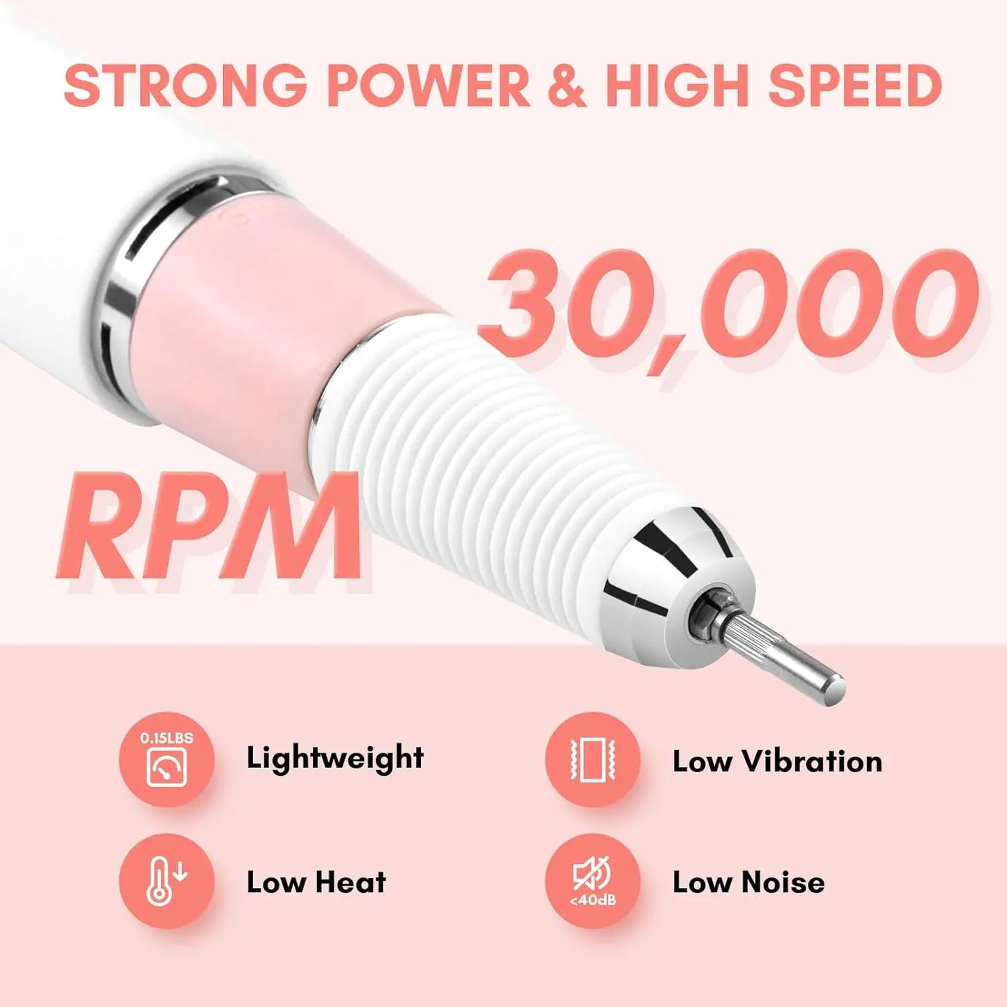 Makartt MALORY 30000RPM Nail Drill Machine Rechargeable