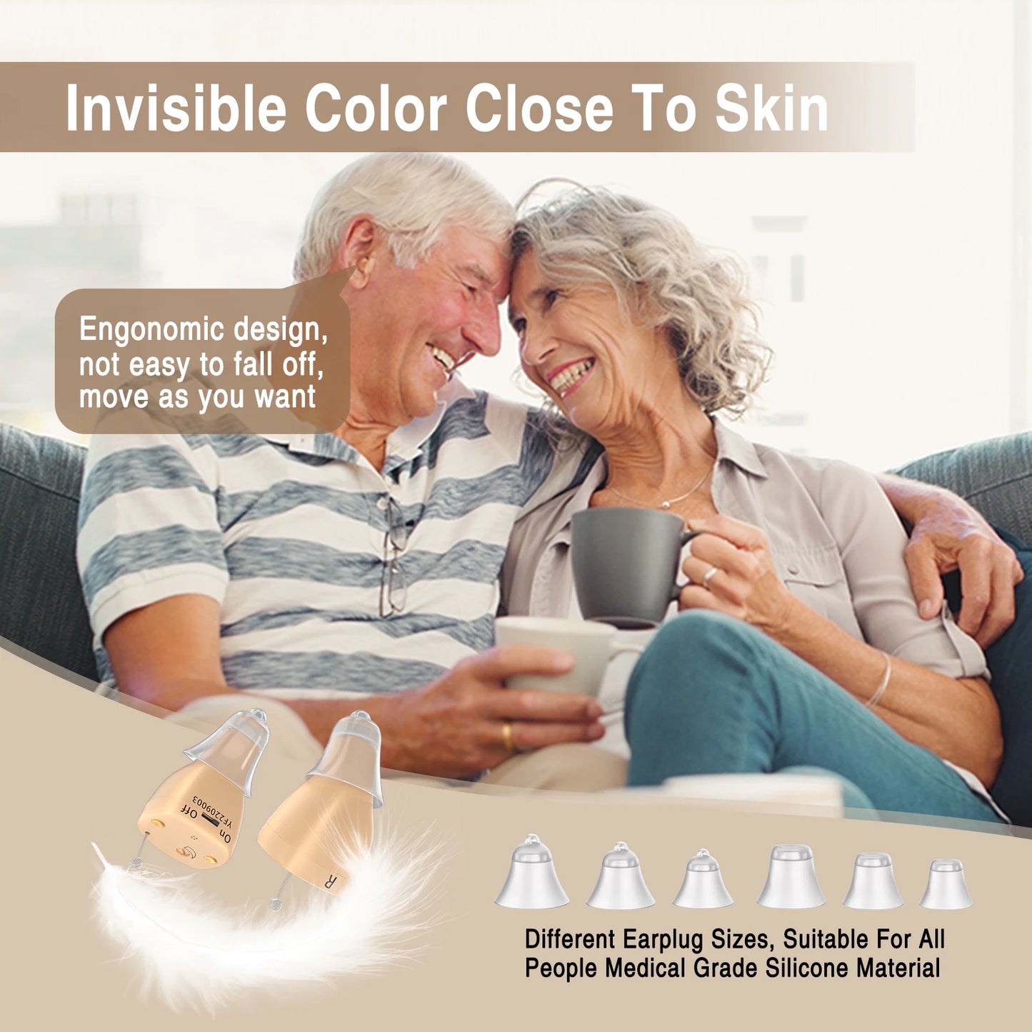 CHOSGO Hearing Aids Rechargeable With Noise Cancelling