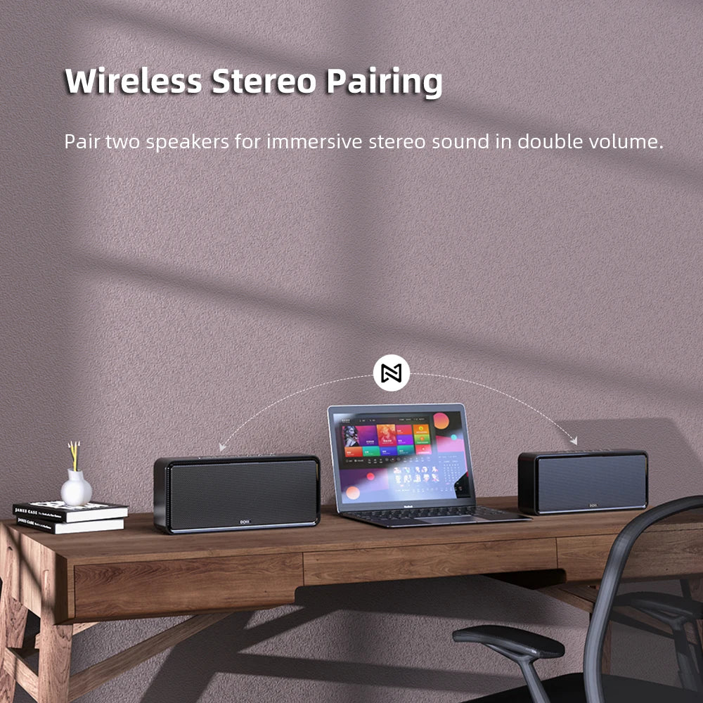 DOSS Wireless Speaker Bluetooth BT 5.0 SoundBox XL Powerful 32W Stereo Bass Subwoofer Music Sound Box TWS Portable Home Speakers