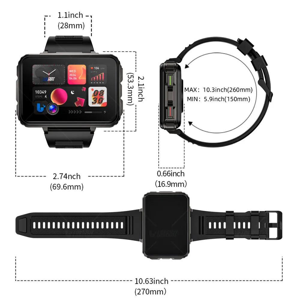 LOKMAT APPLLP 5 MAX Android Watch Phone, Square Big Screen